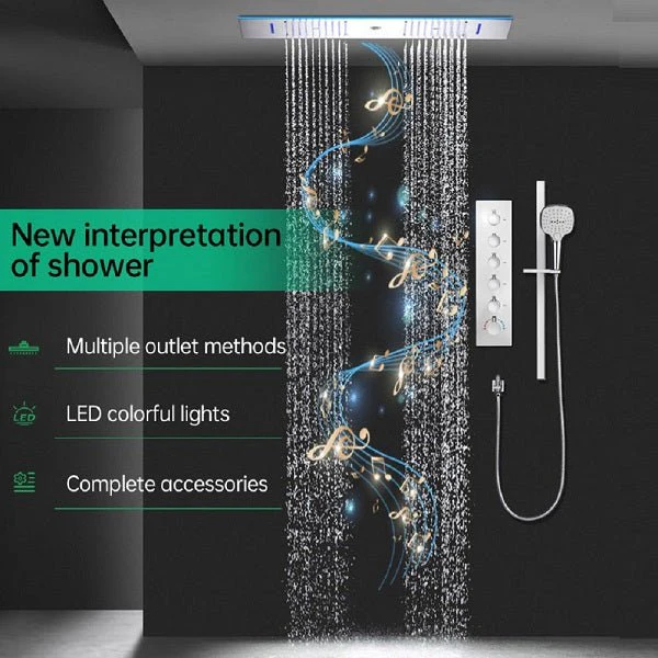 Cascada Milano 12"x36" Luxurious LED Shower System - Image 20
