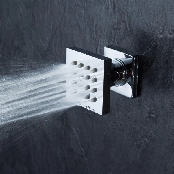 Cascada 2” Square Body Spray Shower Jet with built-in 16-Nozzles