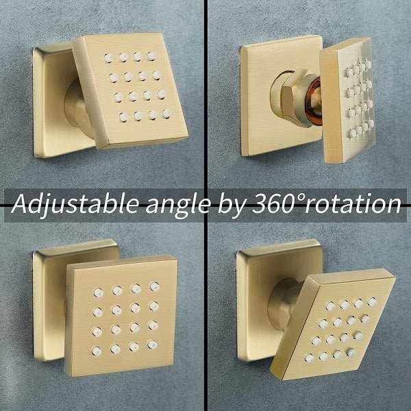Cascada 2” Square Body Spray Shower Jet with built-in 16-Nozzles - Image 12