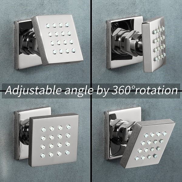 Cascada 2” Square Body Spray Shower Jet with built-in 16-Nozzles - Image 13