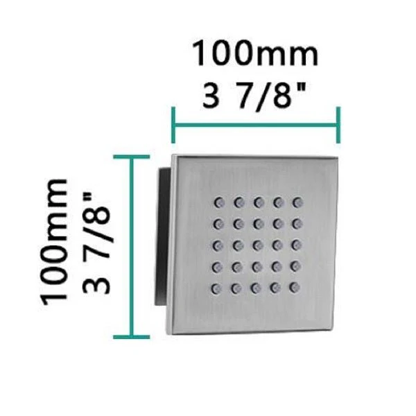 Cascada Modern Design 4” Square Body Spray Shower Jet - Image 34