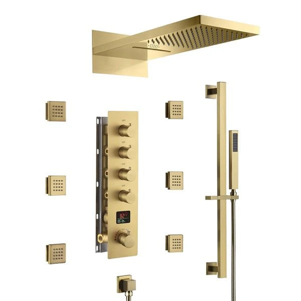 Cascada Naples 9"x22" LED Digital Music Shower System - Image 10