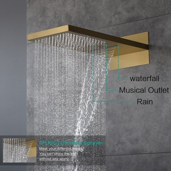 Cascada Naples 9"x22" LED Digital Music Shower System - Image 5