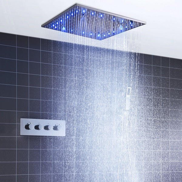 Cascada Napoli LED Shower System: Rainfall, Spa Mist, Thermostatic Control - Image 5