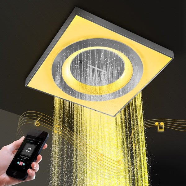Cascada Perla 24" LED Music Shower System with Dual Showerheads and Body Jets - Image 12