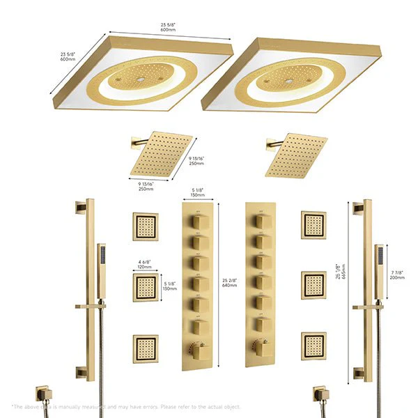 Cascada Perla 24" LED Music Shower System with Dual Showerheads and Body Jets - Image 17