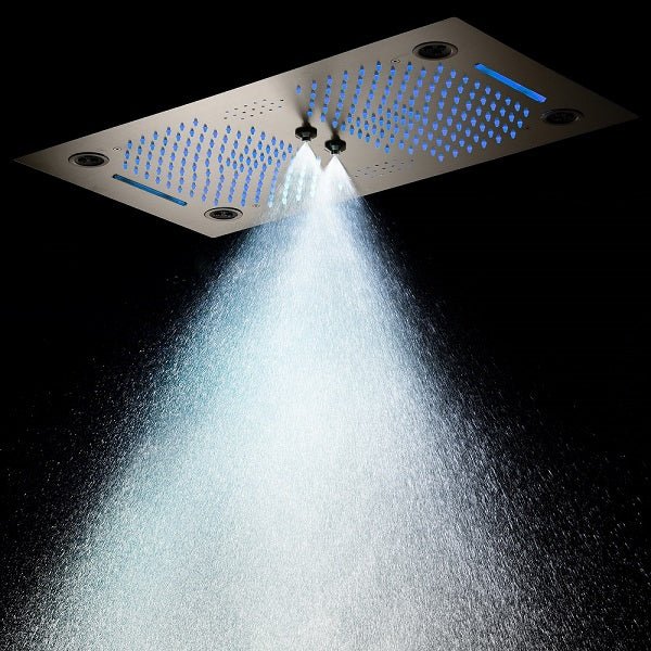 Cascada Pisa 16"x28" Brushed Nickel Bluetooth LED Shower System - Image 12