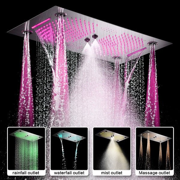 Cascada Pisa 16"x28" Music LED Shower System - Image 2