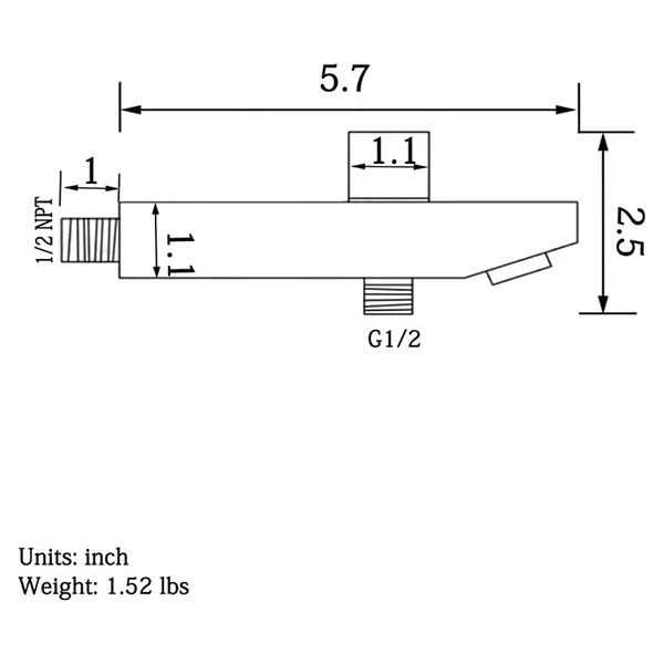 Cascada PivotFlow Wall-Mount Brass Spout - Image 10