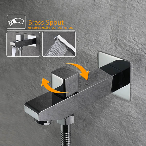 Cascada PivotFlow Wall-Mount Brass Spout - Image 2