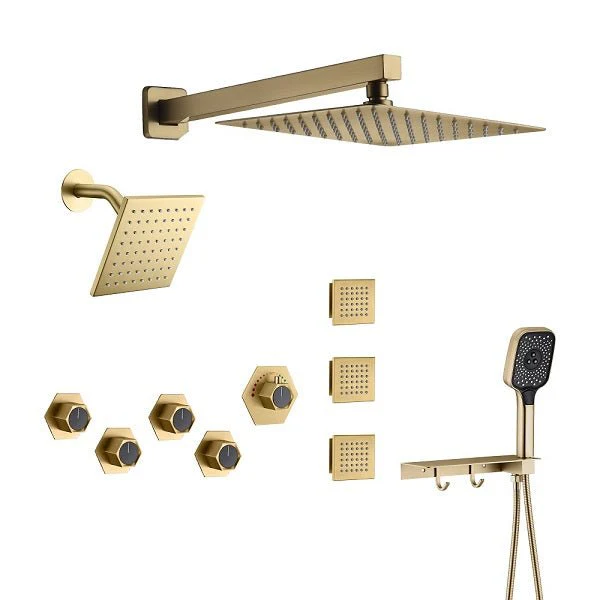 Cascada Pompeii 12" Brushed Gold Shower Set - Image 10