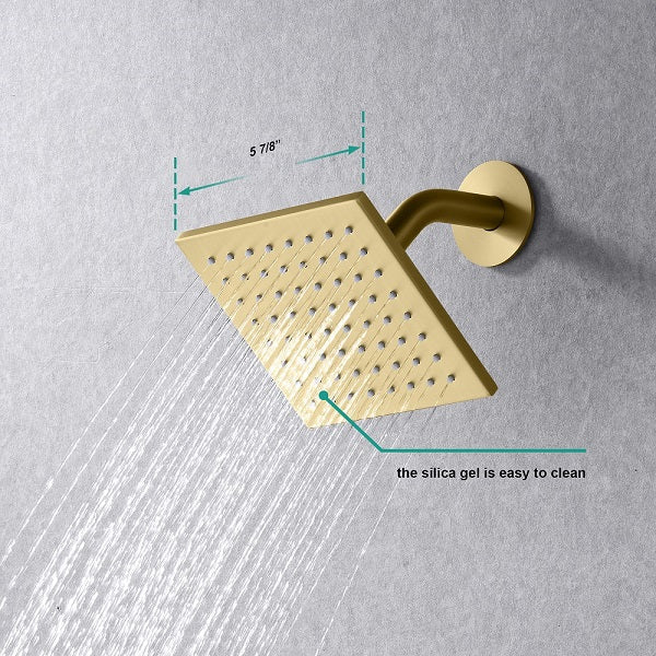 Cascada Pompeii 12" Brushed Gold Shower Set - Image 7