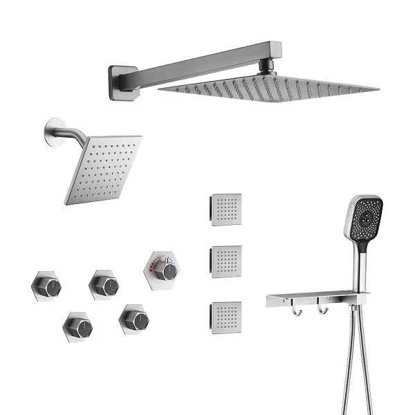 Cascada Pompeii 12" Brushed Nickel Shower Set - Image 6