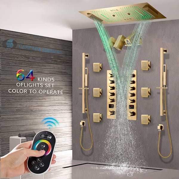 Cascada Portofino 16"x36" LED Music Dual Shower System - Image 4