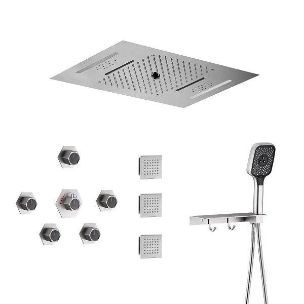 Cascada Positano 15"x23" Brushed Nickel Music LED Shower System - Image 10
