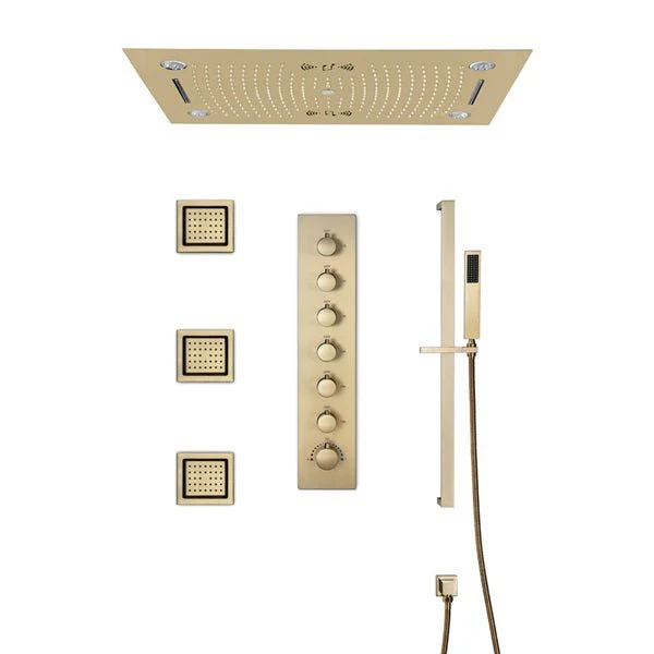 Cascada Rainbow 16"x28" LED Bluetooth Shower System