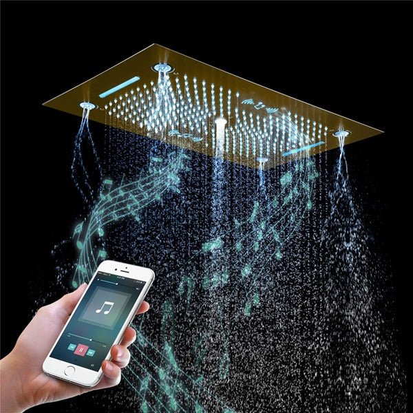 Cascada Rainbow 16"x28" LED Bluetooth Shower System - Image 3