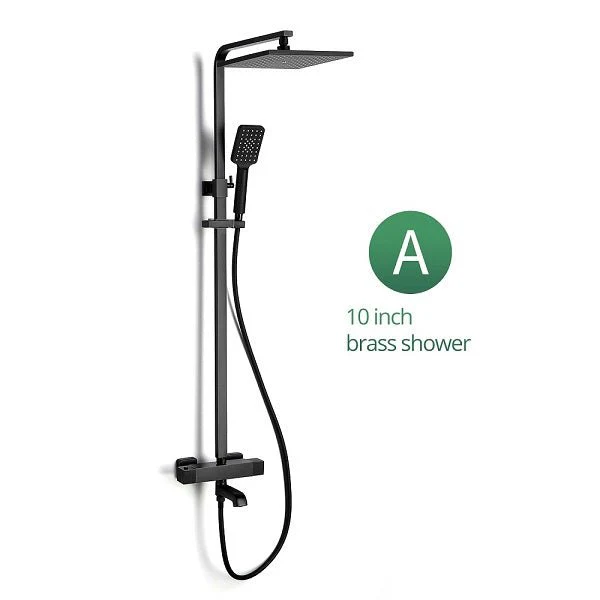 Cascada Rubinetto 10" Matte Black Thermostatic Shower Faucet - Image 13