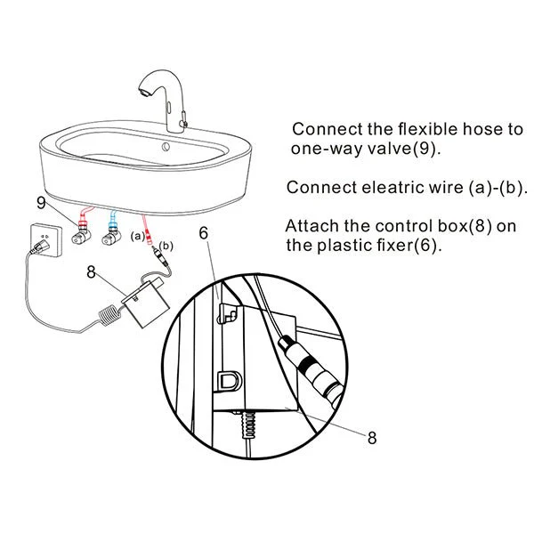 Cascada SensiFlow Elite Sensor Faucet with Hot & Cold Mixer - Image 3