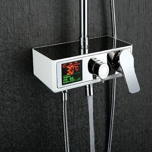 Cascada Serena 8" Digital Shower Faucet Set Chrome Finish - Image 13