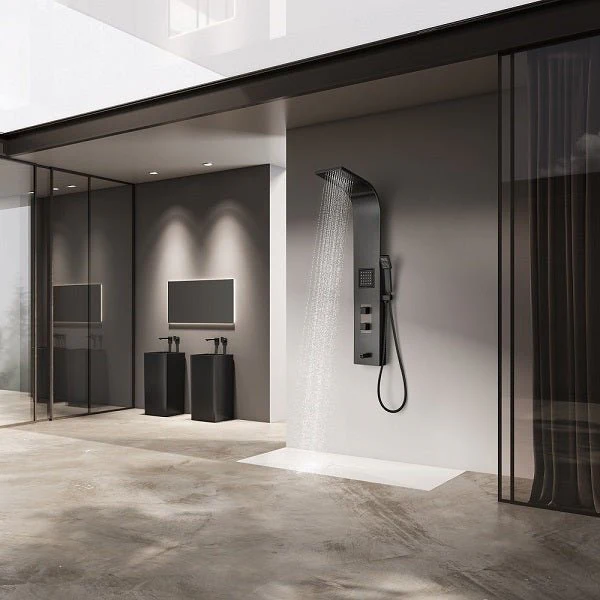 Cascada Showers 47" Matt Black Indoor Shower Panel: Modern Luxury for Your Bathroom - Image 3