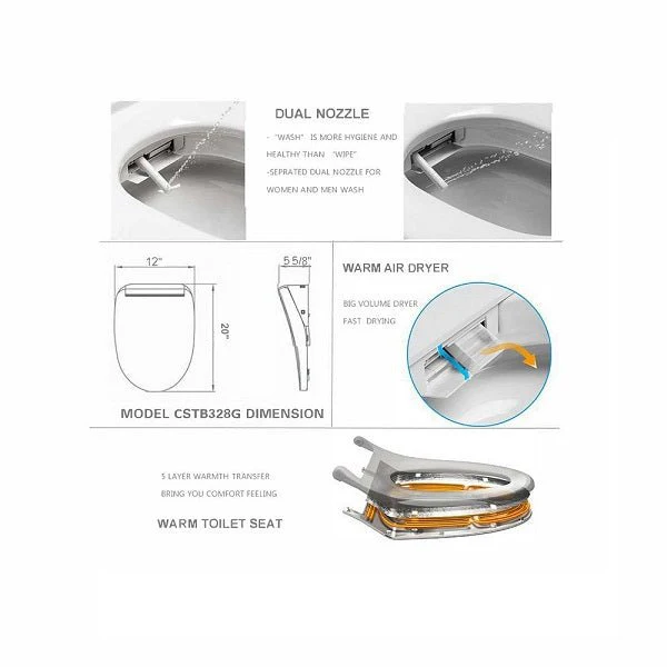 Cascada Showers Smart Bidet Seat with Remote Control - Image 4