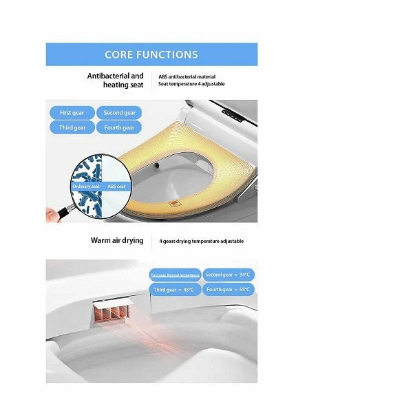 Cascada Showers Smart Bidet Seat with Remote Control - Image 6