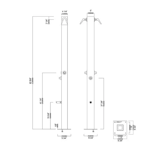 Cascada Showers Stainless Steel Outdoor Shower Panel: Upgrade Your Backyard Oasis - Image 5