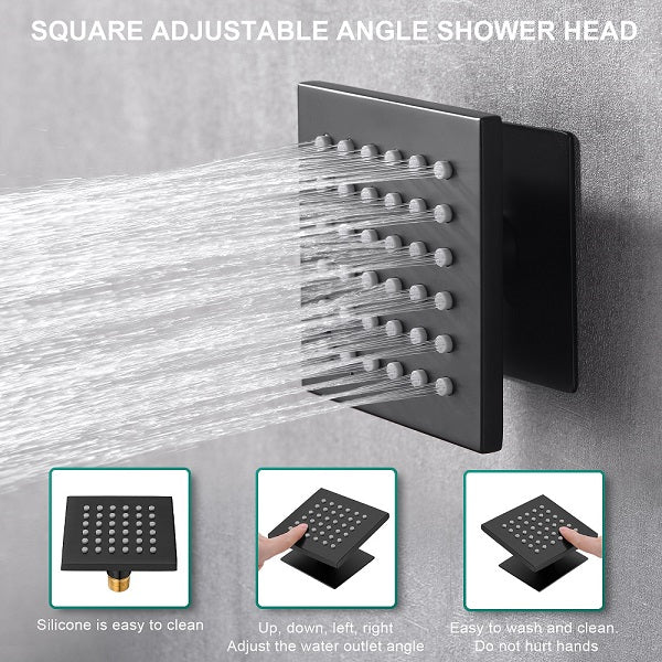 Cascada Sicilian 16"x28" Music LED Waterfall Shower System with Dual Rain Showerheads - Image 16