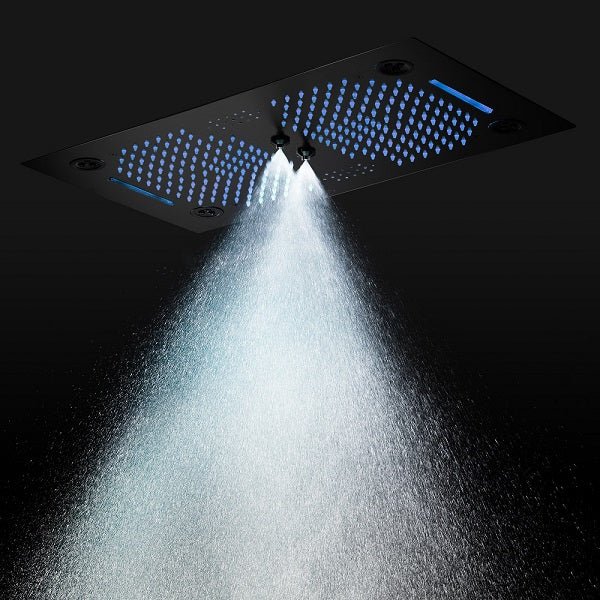Cascada Sicilian 16"x28" Music LED Waterfall Shower System with Dual Rain Showerheads - Image 4