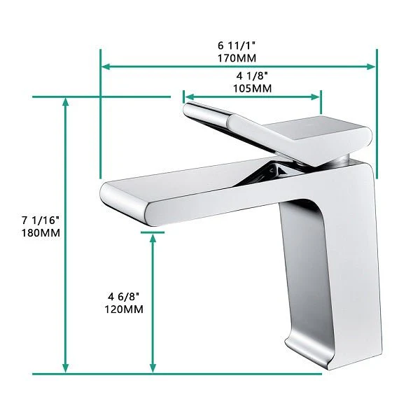 Cascada Single Handle Waterfall Bathroom Sink Faucet - Image 5