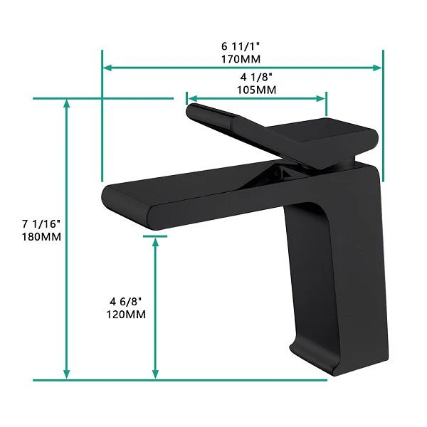 Cascada Single Handle Waterfall Bathroom Sink Faucet - Image 5