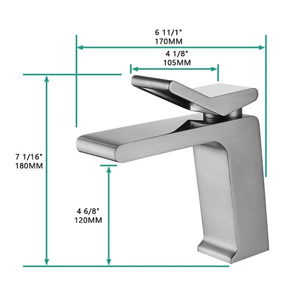 Cascada Single Handle Waterfall Bathroom Sink Faucet - Image 5