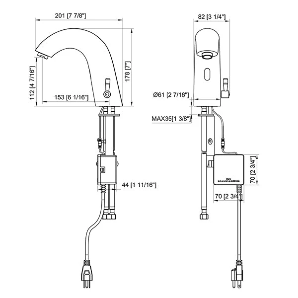 Cascada SmartFlow Automatic Faucet with Temperature Control (Hot & Cold) - Image 3
