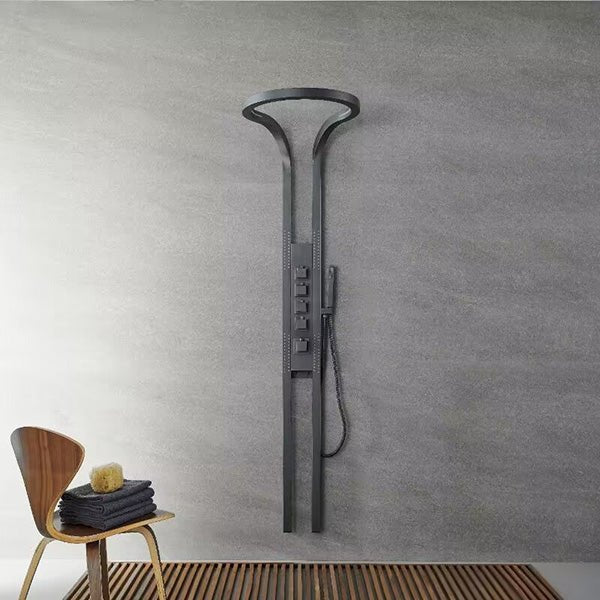 Cascada AquaTech Elite 80” High-Tech Shower Panel with Dual Back Jets - Gun Metal Finish - Image 3