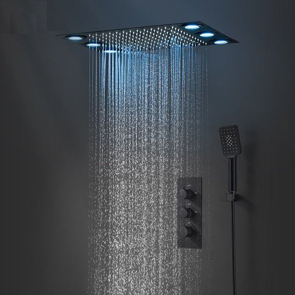 Cascada 14"x20" LED Shower System with 2-Way Thermostatic Valve - Image 22