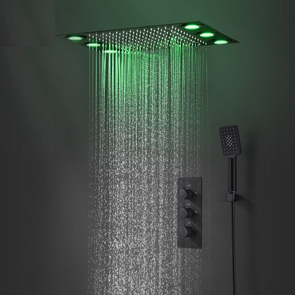 Cascada 14"x20" LED Shower System with 2-Way Thermostatic Valve - Image 23