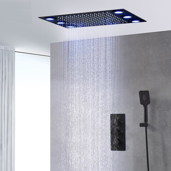 Cascada 14"x20" LED Shower System with 2-Way Thermostatic Valve - Image 9