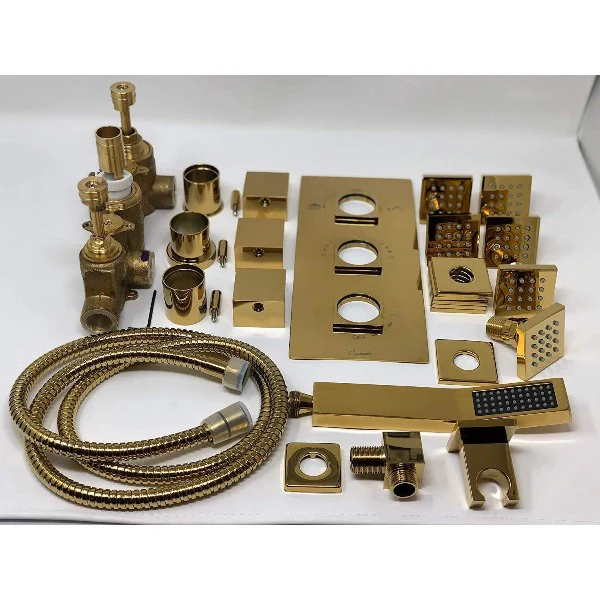 Cascada Tuscany 16"x31" Shower System: LED Rainfall, Massage Jets, Thermostatic - Image 10