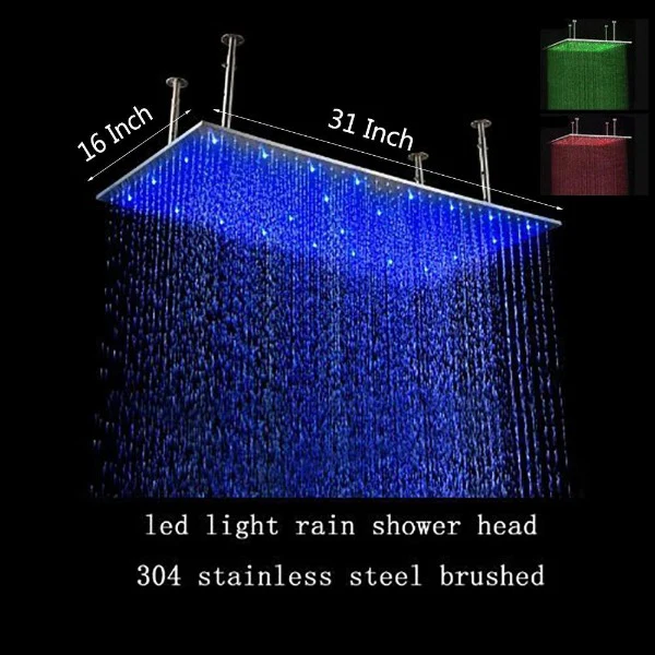 Cascada Tuscany 16"x31" Shower System: LED Rainfall, Massage Jets, Thermostatic - Image 3