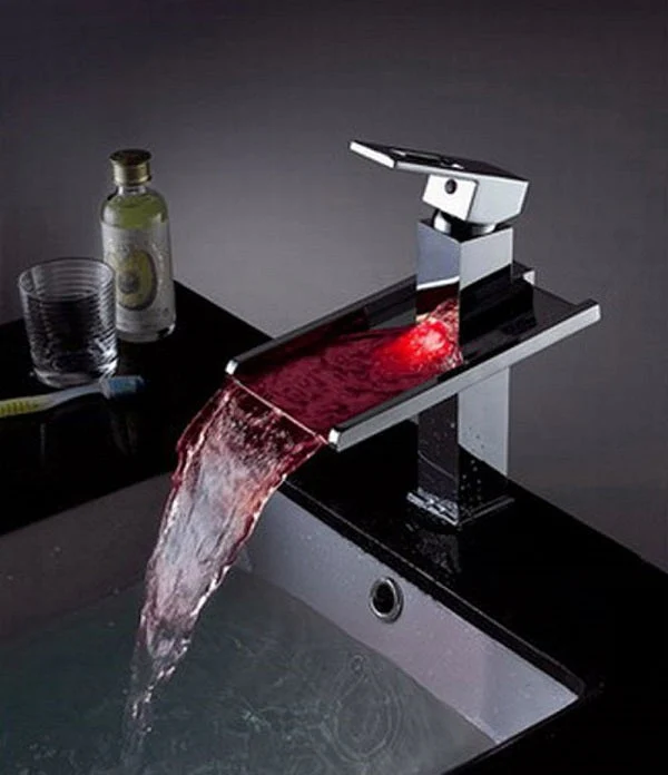Cascada Venezia Chrome LED Waterfall Bathroom Faucet - Image 5