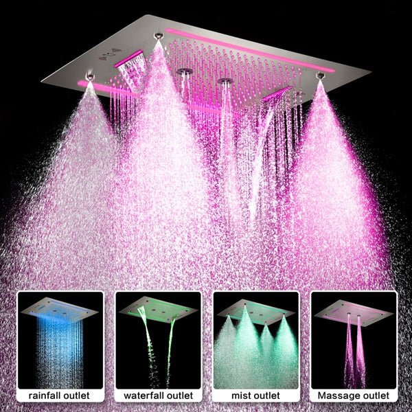 Cascada Venice 23"x31" LED Music Shower Head - Image 12