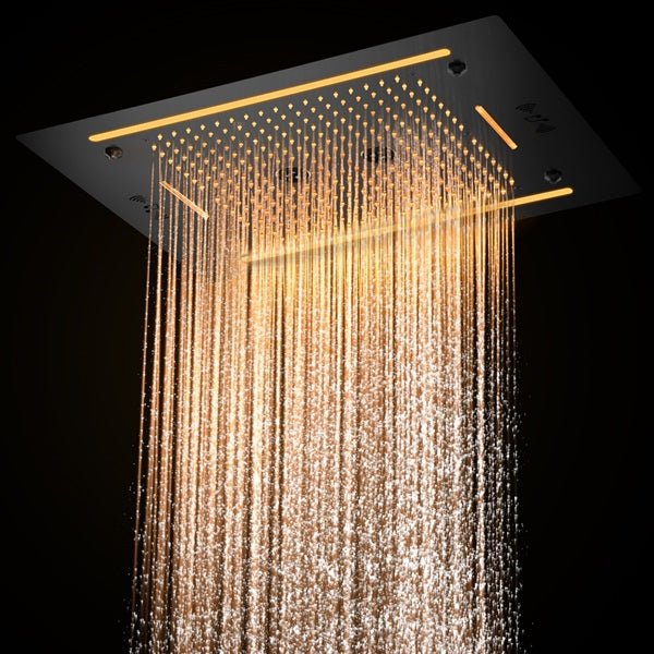Cascada Venice 23"x31" Matte Black LED Shower System - Image 14