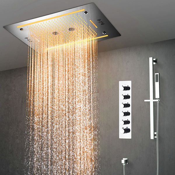Cascada Venice Luxury 23" x 31" LED Recessed Ceiling Shower System - Image 3