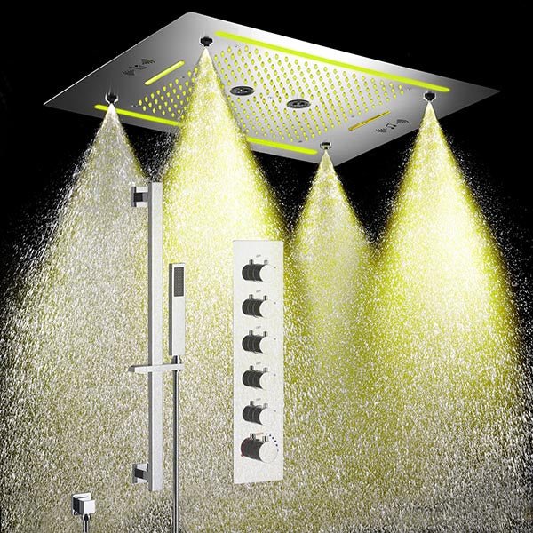 Cascada Venice Luxury 23" x 31" LED Recessed Ceiling Shower System - Image 5