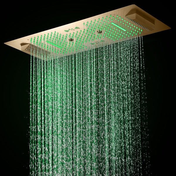 Cascada Verona 16"x36" Brushed Gold Music LED Digital Shower System - Image 14