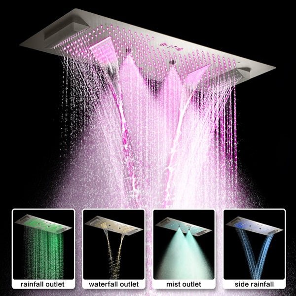 Cascada Verona 16"x36" Brushed Nickel Music LED Digital Shower System - Image 2