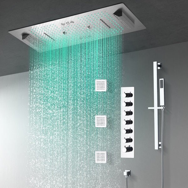 Cascada Verona 16"x36" Music LED Shower System - Image 11