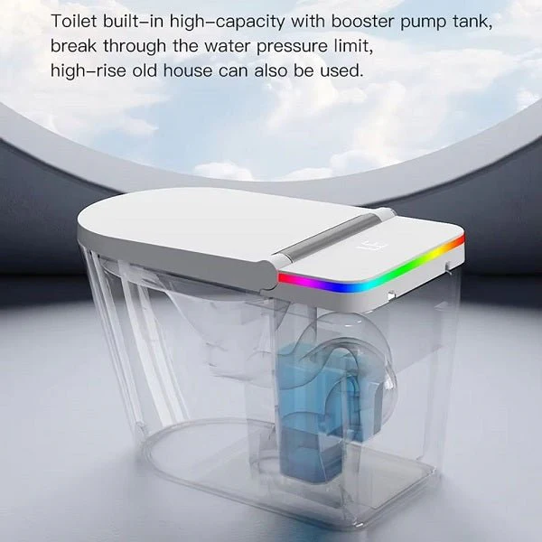 Cascada Verona All-in-One Ceramic Intelligent Toilet with Baby Wash, Voice Control and Power-Off Flushing - Image 3