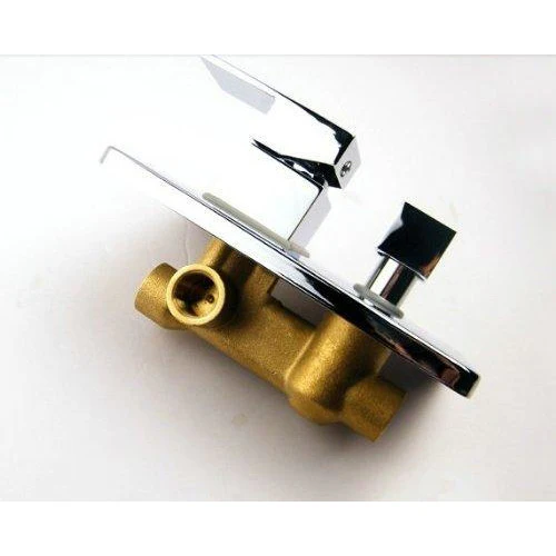 Contemporary Brass Shower Diverter, Chrome Polished Finish - Image 4